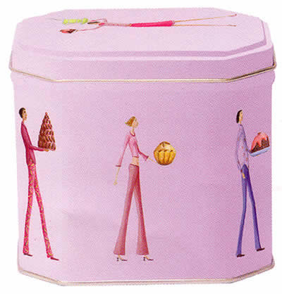 roger la borde lilac hexagonal storage tin